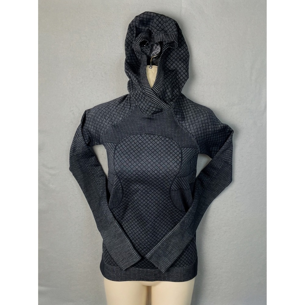 Lululemon Hooded Knit Pullover Thumbholes Slim Fit - Picture 2 of 8